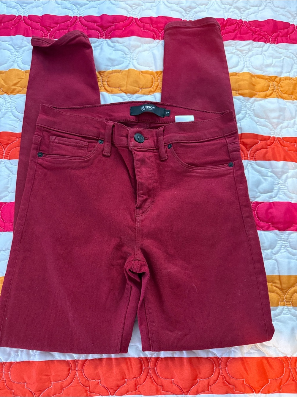 Hudson Jeans Women’s Burgundy Skinny Jeans